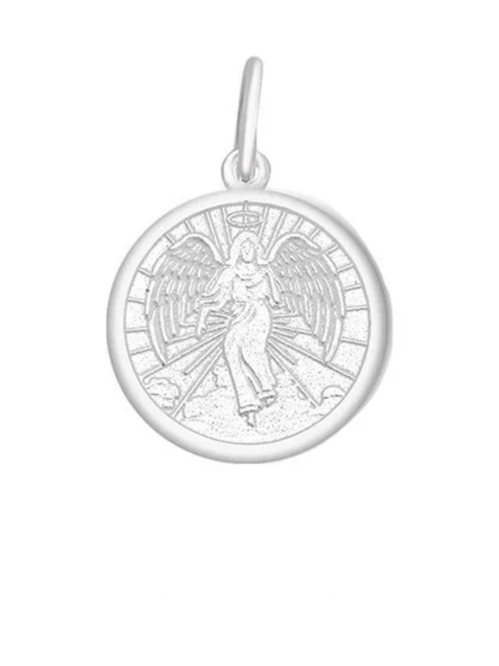 lola Silver Angel Pendant with Teal Box and Gray Pouch - Picture 4 of 4